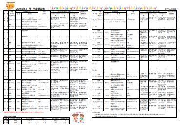 11月　給食だより